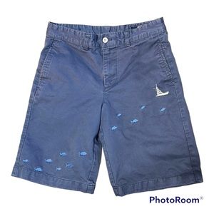 Vineyard Vines Boys Breaker Shorts Blue with Fish Size 16